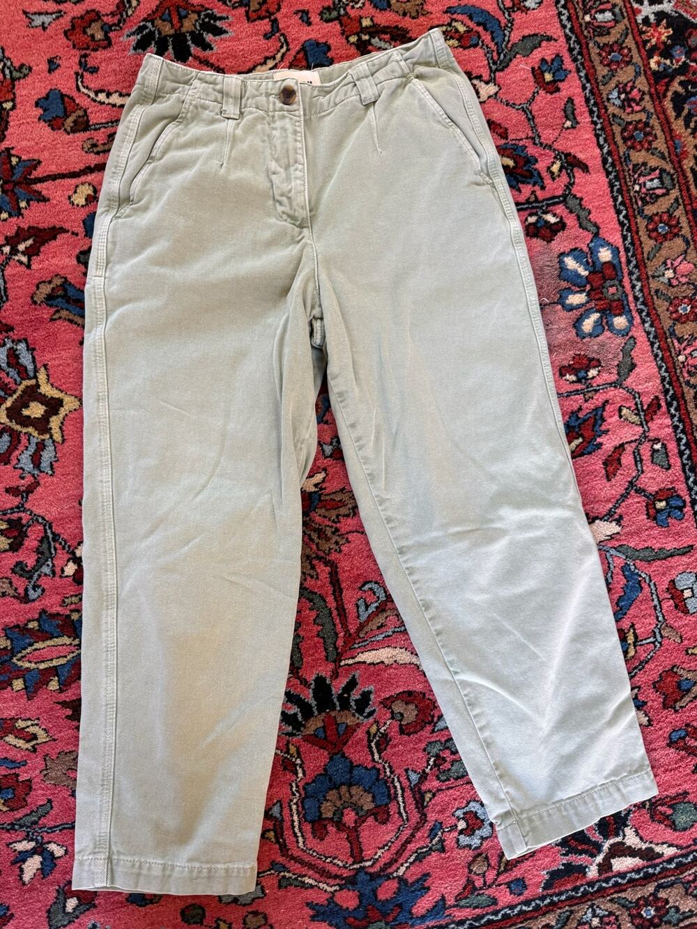 Boden Women's 6 UK 10 Army Green Pants Utility Chino High Rise
